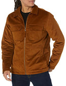 AEM20212F23 AMAZON ESSENTIALS MEN'S CORDUROY WORK JACKET - DARK CHESTNUT BROWN - Brand New