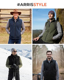 ARRIS MEN'S FLEECE HEATED VEST SIZE ADJUSTABLE HEATING 8 HEATING ZONES - BLACK - Like New