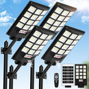 BRIGHTEVER SOLAR STREET LIGHTS OUTDOOR 4-PACK 6500K, 192LEDS - BLACK - Like New