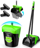 LONDU Odor Blocking Pooper Scooper Large Swivel Bin & Rake, 36" - Green/Black Like New