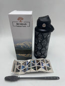 BUSHAD NATIONAL PARKS WATER BOTTLE + STICKERS BESTSELLER - BLACK - Like New