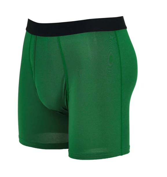 WARRIORS & SCHOLARS 6" INSEAM WARRIORFIT BOXER BRIEF - SIZE: MEN M - GREEN - Like New