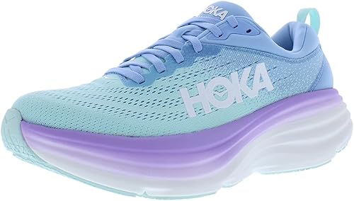 1127952 HOKA ONE ONE Womens Bondi 8 Airy Blue/Sunlit Ocean 8 Like New