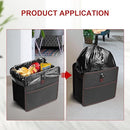 YSSOA FOLDABLE CAR TRASH CAN WITH STORAGE POCKETS CAR GARBAGE CAN BLACK - Like New