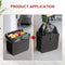 YSSOA FOLDABLE CAR TRASH CAN WITH STORAGE POCKETS CAR GARBAGE CAN BLACK - Like New