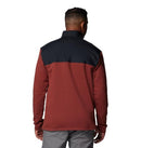COLUMBIA MEN'S PITCHSTONE OVERLAY HALF SNAP PULLOVER, SIZE: MEN L, SPICE/BLACK - Brand New