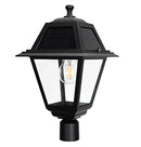 LUTEC LED Solar Post Light Cast Aluminum 1-Light 3 Mounting Options - Black - Brand New