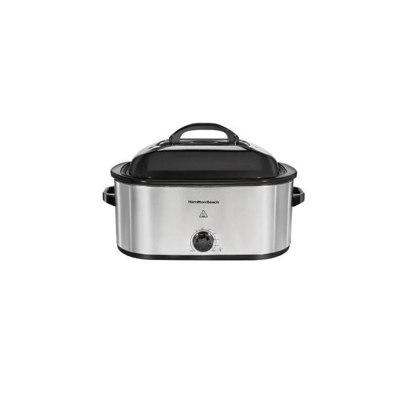 HAMILTON BEACH ROASTER OVEN 22QT SLOW COOKER & TURKEY ROASTER, 1450W, BLACK - Like New