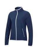 UNDER ARMOUR ACADEMY / WHITE HAZE WIND JACKET - SIZE: WOMEN M - WHITE HAZE BLUE - Like New