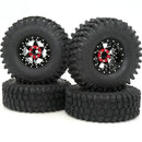 HOBBYSOUL RC 1.9 TIRES HEIGHT 120MM TIRES ALUMINUM 4 PACK BLACK - 1.9" - Like New