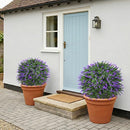 QUIRLORY Dense Foliage Artificial Lavender Topiary Trees 24", 2 Pack - Lavender - Like New
