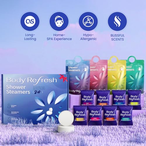 BODYREFRESH Shower Steamers Aromatherapy 24 Pack Bombs Gifts - - Scratch & Dent