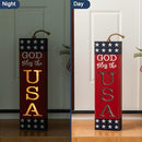 Glitzhome 36"H Wooden Metal Patriotic Uncle Sam Porch Welcome Sign - Multicolor - Brand New