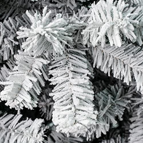 NATIONAL TREE FIRST TRADITIONS ACACIA FLOCKED TREE, MEDIUM, 6 FT - WHITE - Like New