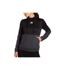 ADIDAS WOMEN'S TEAM ISSUE PULLOVER HOODIE BLACK/WHITE SIZE S - Like New