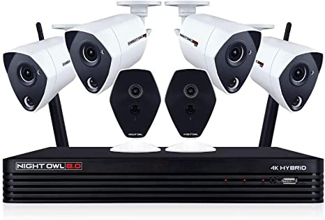 Night Owl 4K Ultra HD Hybrid Security System 1 TB HDD C-H441P8-W2I2M - WHITE Like New