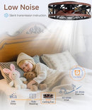AQUBT 19'' CAGED CEILING FANS LIGHTS REMOTE FANDELIER CEILING FAN - BROWN/BLACK - Like New
