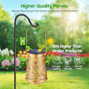 2 Pack Solar Lanterns Outdoor Waterproof Gifts Hollowed-Out Metal Hummingbird - Like New
