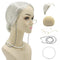 CUPOHUS OLD LADY COSTUME SET, GRANDMA WIG CAP, GRANNY GLASSES, SILVER WHITE - Like New