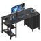 Lufeiya Gaming Desk with 4 Fabric Drawers & Storage Shelves 47 Inch - Black - Like New
