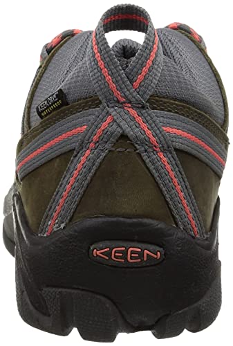 KEEN WOMEN'S TARGHEE 2 LOW HEIGHT WATERPROOF HIKING MAGNET/CORAL SIZE 9 - Like New