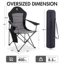 EVER ADVANCED Folding Camping Chair High Back Padded 2 Pack Portable Lawn Chair - Brand New