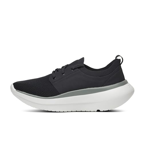 09012024 OOFOS MEN’S OOMY STRIDE RECOVERY SHOE BLACK/WHITE SIZE 9 M - Like New