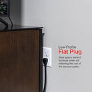 GE ULTRAPRO 12 OUTLET SURGE PROTECTOR, TETHERED 2 USB PORTS, 11824 - BLACK - Like New