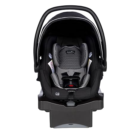 Evenflo LiteMax DLX Infant Car Seat FreeFlow Fabric SafeZone 30512376 - Black Like New