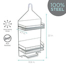 BATH BLISS 2 SHELF REGENCY SHOWER CADDY, 10018,  GRAY - Like New