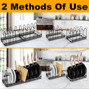 WERSEON EXPANDABLE, ADJUSTABLE POT LID HOLDERS FOR CABINET - BLACK - Like New