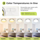 HEPSIDE 13" CEILING LIGHTS, 24W & DIMMABLE FLUSH MOUNT LED CEILING LIGHT- SILVER - Like New