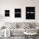 EVERSUPPLY Felting Changeable Message Letter Board Locking Door, 19X14 - A BLACK - Like New