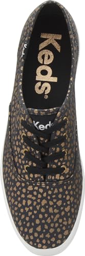 KEDS WOMEN'S CHAMPION CANVAS LACE UP SNEAKER - SIZE 7.5 - BLACK/BRONZE - Like New