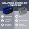 CLEVERMADE COLLAPSIBLE STORAGE BINS - TAN 3 PACK 46L - STACKABLE CONTAINERS - Like New