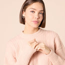 AMAZON ESSENTIALS WOMEN'S LIGHTWEIGHT LONG-SLEEVE CABLE CREWNECK SWEATER -SIZE S - Brand New