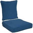 SUNNYDAZE DECOR OUTDOOR BACK AND SEAT CUSHION SET, 2 PIECE SET ZET-701 - BLUE - Brand New
