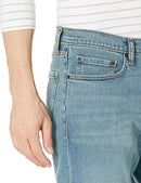 AMAZON ESSENTIALS MEN'S JEANS, SLIM FIT STRETCH, BOOTCUT MEN 32X31 LIGHT BLUE - Brand New