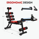 MBB Ab Slim Multi-Functional Yoga Fitness Chair Exercise LS-119E - Red/Black - Like New