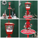 71" Christmas Snowing Street Lights Globe with Carols, Santa Claus - Brand New