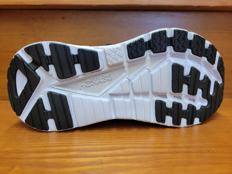 HOKA GAVIOTA 4 1123199 1123201 - SIZE: WOMEN 6.5D - BLACK/WHITE - Like New