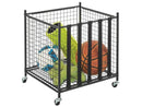 TRUE & TIDY SPORTS EQUIPMENT STORAGE CART WITH ELASTIC STRAPS AND WHEELS - BLACK - Like New