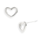 MARC BY MARC JACOBS LOVE EDGE HEART EARRING - SILVER - Brand New