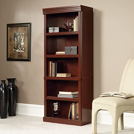 Sauder Heritage Hill 72"H Bookcase Open 5-Shelf 102795 - Classic Cherry - Like New