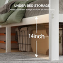 NOVILLA 14 INCH QUEEN BED FRAME, NO BOX SPRING NEEDED, N-F10021A-Q-WH - WHITE - Like New