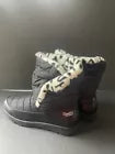 TONY LITTLE CHEEKS WOMEN'S FIT BODY BLACK PUFFER FASHION BOOT BLACK/WHITE - 10 - Like New
