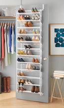 Whitmor 36 Pair Over The Door Shoe Organizer 12 Tier Hanging Shoe Organizer - Brand New