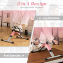 GOPLUS MINI EXERCISE BIKE, FOLDING UNDER DESK BIKE PEDAL EXERCISER LCD - PINK - Like New