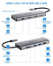 TOTU USB C Hub 13 1 Type C Hub 4K HDMI & DP VGA 2 USB3.0/2 USB2.0 TT-HB013A Like New