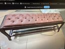 LYDIA 48" STORAGE BENCHES, PU LEATHER UPHOLSTERED BED BENCH - CARAMEL BROWN - Like New